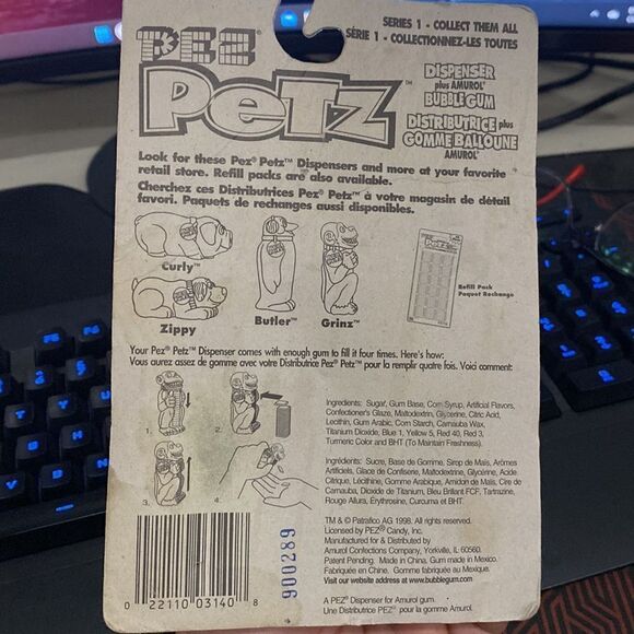 vintage-pez-petz-candy-gum-dispenser 1998 Grinz - Picture 2 of 2